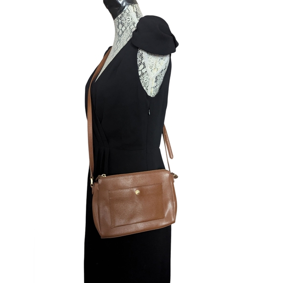 Lauren Ralph Lauren Handbags - Lauren Ralph Lauren Brown Leather Crossbody/Shoulder Bag